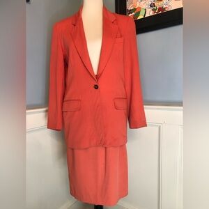 Vintage 90s Diane Von Furstenberg Coral Suit